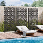MAYEERTY Perilla 01 Divisorio in acciaio galvanizzato nero, 72x35x16, schermo antiruggine a doppia faccia da 6 pezzi