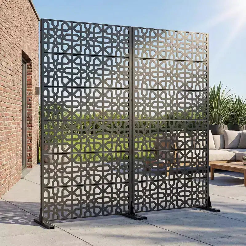 MAYEERTY Perilla 01 Divisorio in acciaio galvanizzato nero, 72x35x16, schermo antiruggine a doppia faccia da 6 pezzi