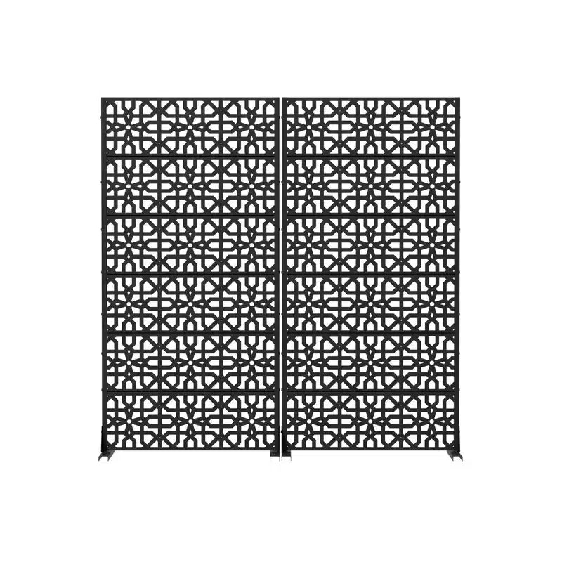 MAYEERTY Perilla 01 Divisorio in acciaio galvanizzato nero, 72x35x16, schermo antiruggine a doppia faccia da 6 pezzi