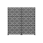 MAYEERTY Perilla 01 Divisorio in acciaio galvanizzato nero, 72x35x16, schermo antiruggine a doppia faccia da 6 pezzi