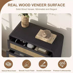 Cassettiera a 5 cassetti per camera da letto, cassettiera alta 80 cm in rattan, cassettiera in legno per armadio, porta TV con angoli arrotondati, cassettiere moderne per soggiorno, corridoio