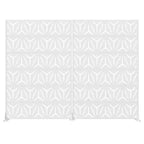 MAYEERTY Star 01 Divisorio in Acciaio Galvanizzato Bianco, 183x119x41 cm, Schermo Moderno Bifacciale a 6 Pannelli