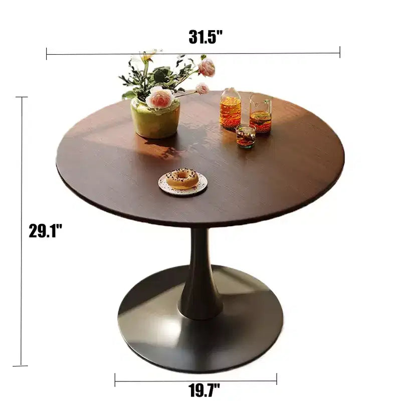 JVNOXK Tavolo da pranzo rotondo Mid-Century da 31,5 pollici, Tavolo da pranzo moderno, Tavolo da cucina rotondo Tulip, Tavolino da salotto, Colore noce