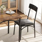 Set da Tavolo da Pranzo per 2, Set da 3 Pezzi Tavolo e Sedie da Cucina, Tavolo da Pranzo Quadrato, Mobili da Sala da Pranzo Salvaspazio, Marrone Rustico
