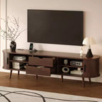 Mobile TV GDFStudio Edwin 70 Mid-Century Modern con anta a serrandina e presa di corrente