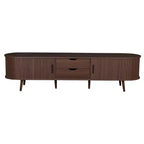 Mobile TV GDFStudio Edwin 70 Mid-Century Modern con anta a serrandina e presa di corrente