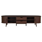 Mobile TV GDFStudio Edwin 70 Mid-Century Modern con anta a serrandina e presa di corrente