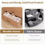 Cassettiera a 5 cassetti per camera da letto, cassettiera alta 114 cm con design a V, comodino moderno in legno per soggiorno, ingresso, cameretta