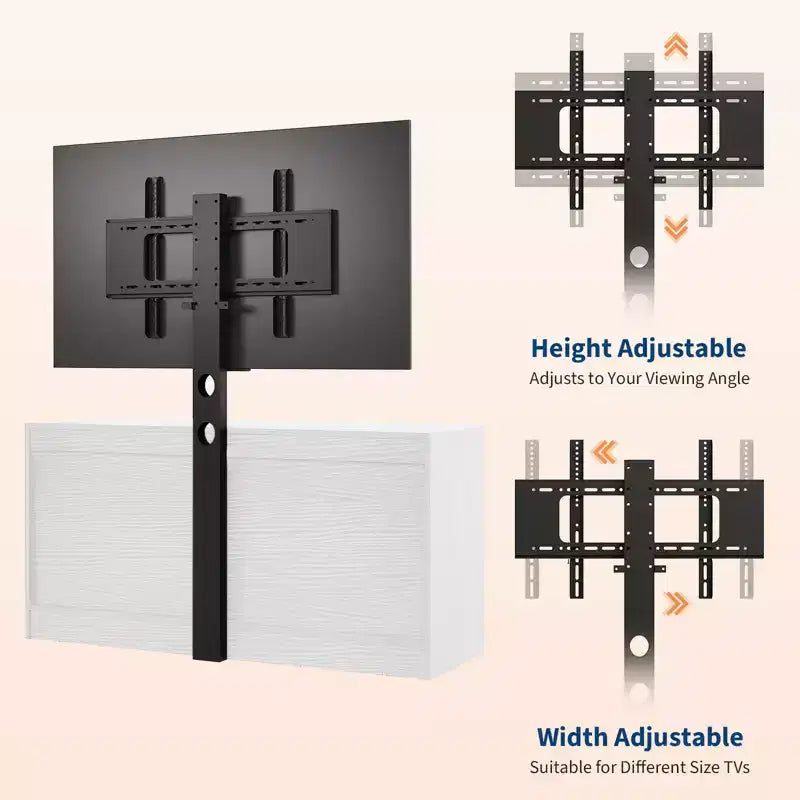 Mobile TV a cassettiera da 55 pollici - Supporto (TV da 32-85 pollici), 9 cassetti, mobile moderno in legno per soggiorno, camera da letto, appartamento