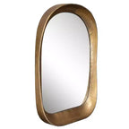 Specchio da parete ad arco Uttermost Bradano in ottone antico 23 3/4 x 35 1/2