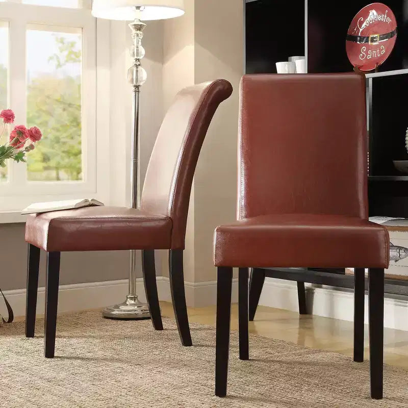 Chaise de salle à manger Salido en similicuir (Lot de 2) - iNSPIREQ