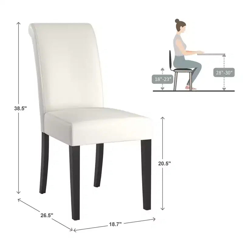 Chaise de salle à manger Salido en similicuir (Lot de 2) - iNSPIREQ