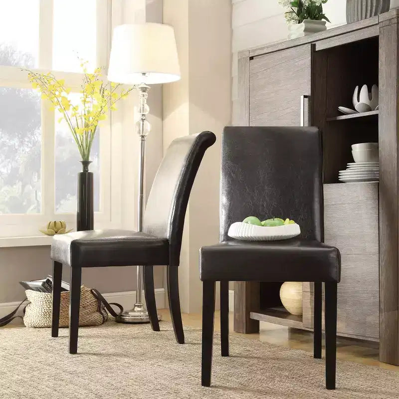 Chaise de salle à manger Salido en similicuir (Lot de 2) - iNSPIREQ