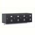 Locker, Storage Cabinet  4-Door Metal Locker with Individual Locks, Wall-Mountable Steel Organizer for Employees, Gym, School, Office, Black