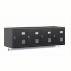 Locker, Storage Cabinet  4-Door Metal Locker with Individual Locks, Wall-Mountable Steel Organizer for Employees, Gym, School, Office, Black