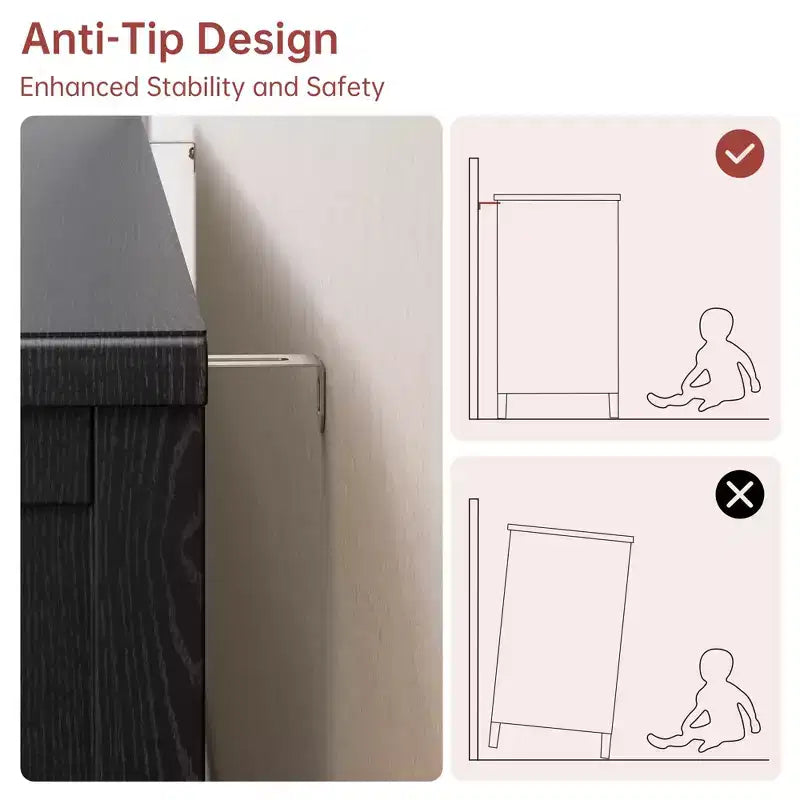 47 Comò alto con maniglie intagliate e gambe affusolate, design per la camera da letto
