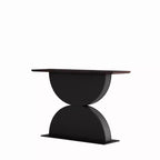 GDFStudio Avrit Tavolo Consolle Moderno 47'' a Semicerchi Doppi con Base a Trama Martellata 3D