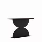 GDFStudio Avrit Tavolo Consolle Moderno 47'' a Semicerchi Doppi con Base a Trama Martellata 3D
