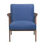 GDFStudio Bennett Sedia d'Appoggio Imbottita in Tessuto con Struttura in Legno di Gomma, Stile Moderno di Metà Secolo