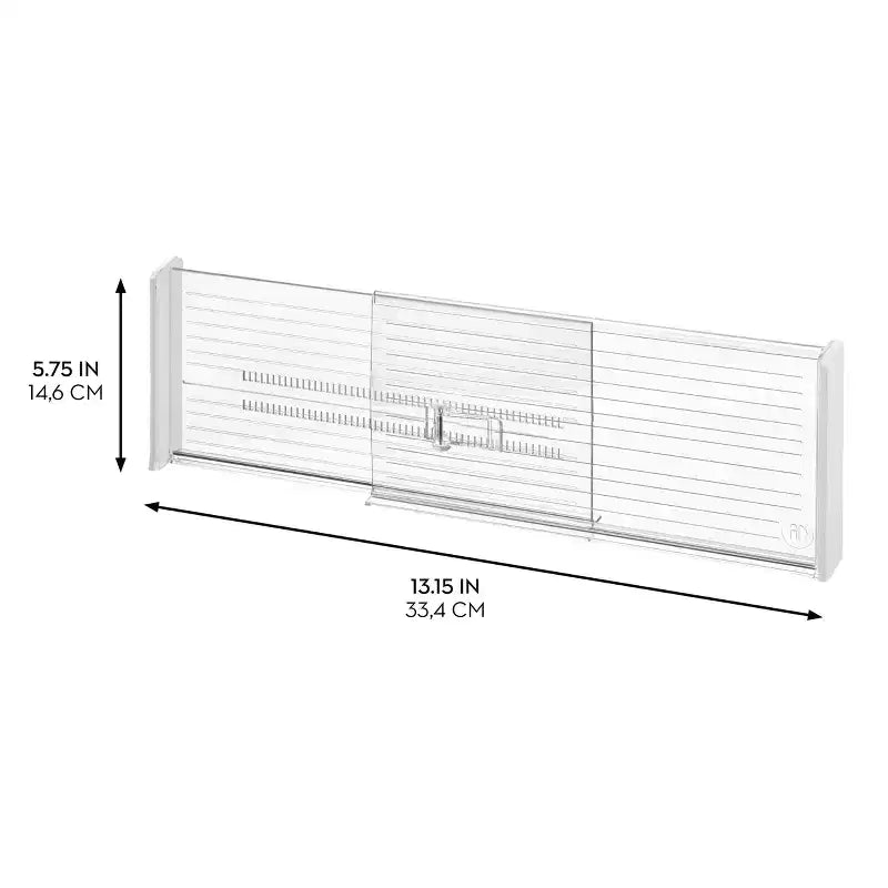 iDesign Divisori Espandibili in Plastica per Cassetti Profondi - Organizer Regolabili per Cucina e Casa, 13,15 x 1,25 x 5,75, Confezione da 8