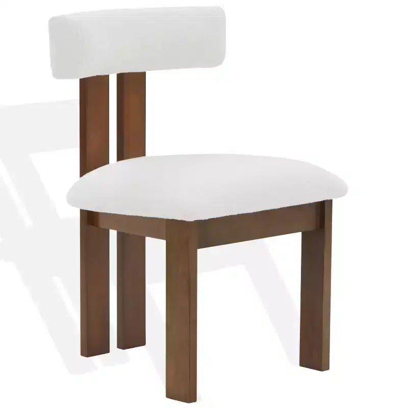 Sedia da pranzo Macey Boucle - SFV4859 - Avorio/Noce - Safavieh Couture