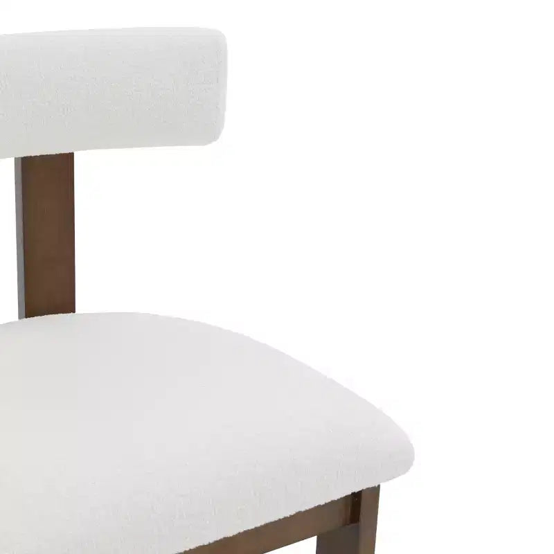 Sedia da pranzo Macey Boucle - SFV4859 - Avorio/Noce - Safavieh Couture