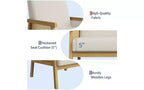 GustoWave Poltrona Accent in Pelle PU - Poltrona in Rattan con Braccioli e Gambe in Legno, Poltrona Imbottita per Soggiorno/Camera da Letto/Sala Lettura
