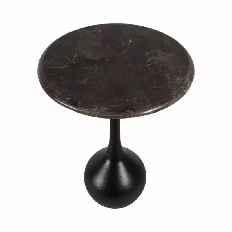 Tavolino d'appoggio in marmo per l'arredamento di casa - Tavolino decorativo piccolo per comodino, letto e soggiorno