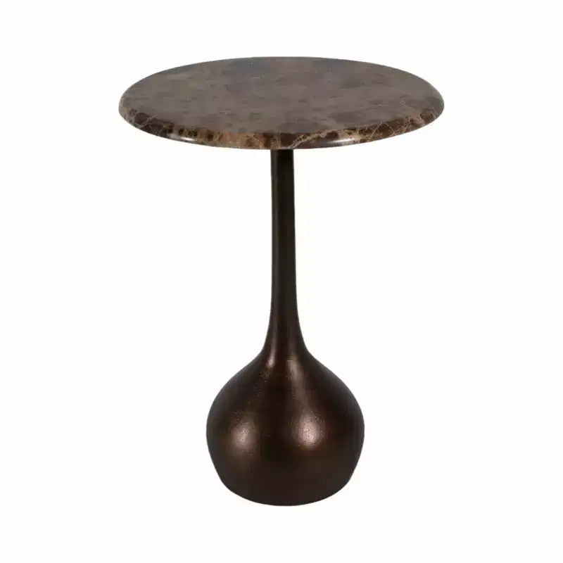 Tavolino d'appoggio in marmo per l'arredamento di casa - Tavolino decorativo piccolo per comodino, letto e soggiorno