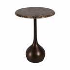 Tavolino d'appoggio in marmo per l'arredamento di casa - Tavolino decorativo piccolo per comodino, letto e soggiorno