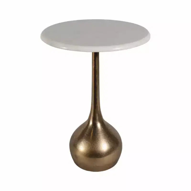 Tavolino d'appoggio in marmo per l'arredamento di casa - Tavolino decorativo piccolo per comodino, letto e soggiorno