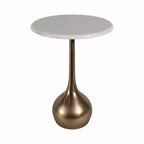 Tavolino d'appoggio in marmo per l'arredamento di casa - Tavolino decorativo piccolo per comodino, letto e soggiorno
