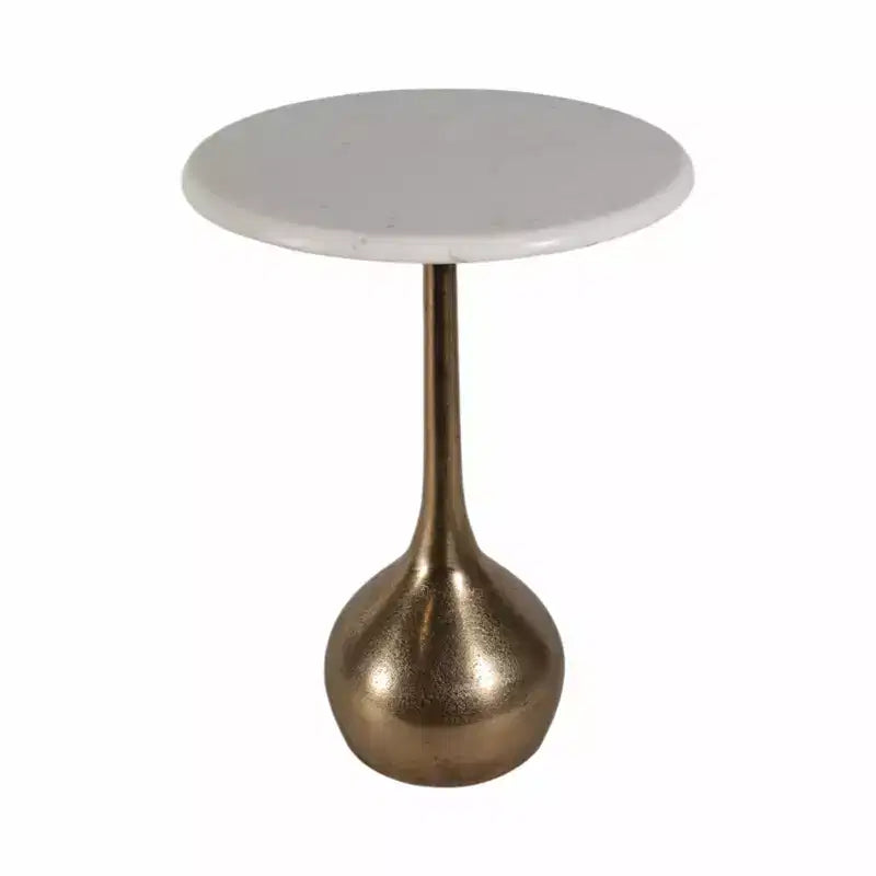 Tavolino d'appoggio in marmo per l'arredamento di casa - Tavolino decorativo piccolo per comodino, letto e soggiorno