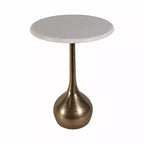 Tavolino d'appoggio in marmo per l'arredamento di casa - Tavolino decorativo piccolo per comodino, letto e soggiorno