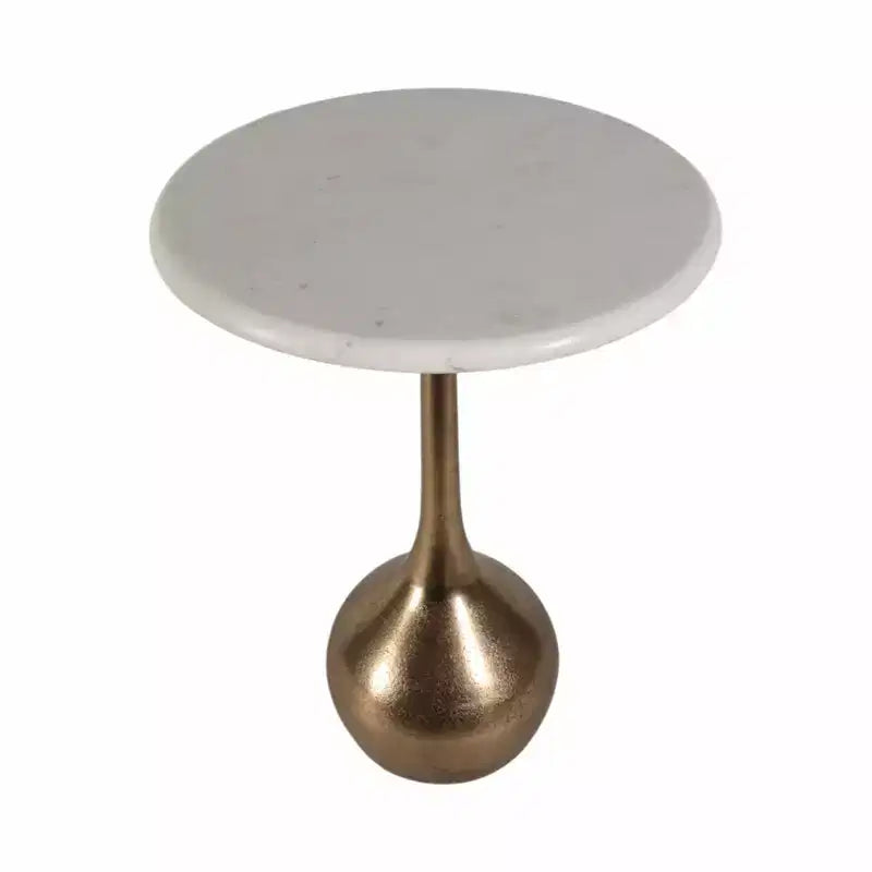 Tavolino d'appoggio in marmo per l'arredamento di casa - Tavolino decorativo piccolo per comodino, letto e soggiorno