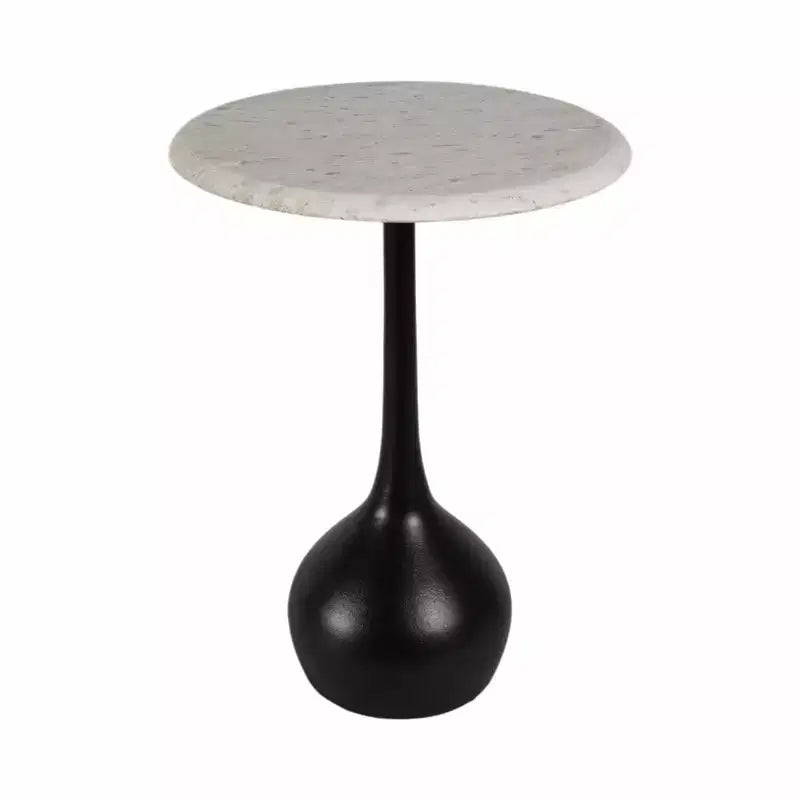 Tavolino d'appoggio in marmo per l'arredamento di casa - Tavolino decorativo piccolo per comodino, letto e soggiorno