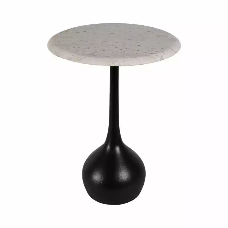 Tavolino d'appoggio in marmo per l'arredamento di casa - Tavolino decorativo piccolo per comodino, letto e soggiorno
