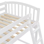 Luxystar Letto a soppalco singolo moderno con scrivania, scaffali e scaletta regolabile
