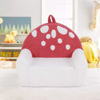 Divano per bambini Costway, divano in schiuma per bambini con morbida fodera in pile Teddy lavabile in lavatrice, rosa + beige