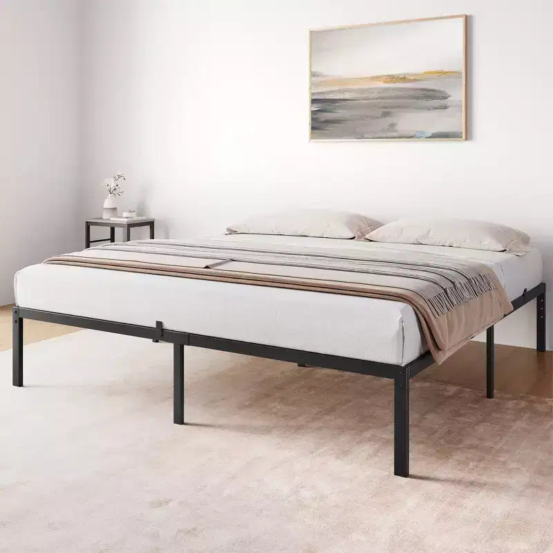 Struttura letto bassa per camera da letto - capacità massima di peso 362 kg, nessun materasso a molle richiesto, design minimalista.