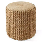 Casafield Pouf Ottomano in Alghe Marine Intrecciate a Mano, Accento Decorativo Bohemien per Interni, per Soggiorno