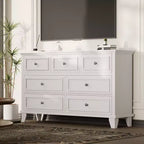 Cassettiera moderna a 7 cassetti per camera da letto Ampio comò Cassetti con ampio spazio Piano in legno resistente all'acqua Maniglie in metallo Scrivania ispessita