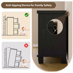 Cassettiera a 7 cassetti in legno per camera da letto, Comò da 51 pollici di larghezza, Organizzatore moderno in legno con maniglie in metallo per armadio, soggiorno