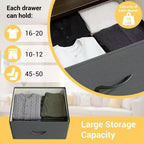 Cassettiera sottile a 3 cassetti - Moderno armadietto compatto con contenitori in tessuto rimovibili - Organizer salvaspazio per camera da letto, armadio, appartamento