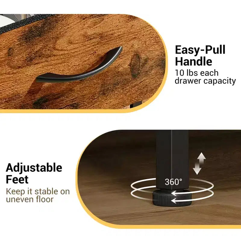 Cassettiera sottile a 3 cassetti - Moderno armadietto compatto con contenitori in tessuto rimovibili - Organizer salvaspazio per camera da letto, armadio, appartamento