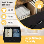 Cassettiera sottile a 3 cassetti - Moderno armadietto compatto con contenitori in tessuto rimovibili - Organizer salvaspazio per camera da letto, armadio, appartamento