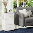 Cassettiera sottile a 3 cassetti - Moderno armadietto compatto con contenitori in tessuto rimovibili - Organizer salvaspazio per camera da letto, armadio, appartamento