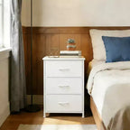 Cassettiera sottile a 3 cassetti - Moderno armadietto compatto con contenitori in tessuto rimovibili - Organizer salvaspazio per camera da letto, armadio, appartamento