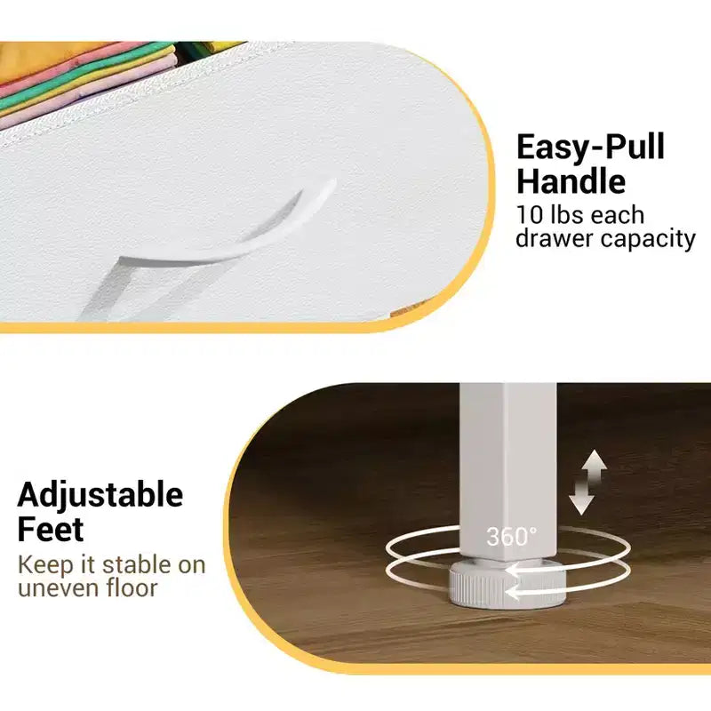 Cassettiera sottile a 3 cassetti - Moderno armadietto compatto con contenitori in tessuto rimovibili - Organizer salvaspazio per camera da letto, armadio, appartamento