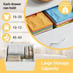 Cassettiera sottile a 3 cassetti - Moderno armadietto compatto con contenitori in tessuto rimovibili - Organizer salvaspazio per camera da letto, armadio, appartamento
